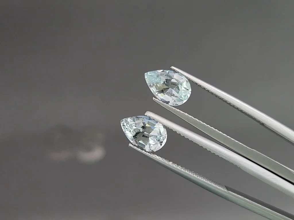 Сет аквамаринов в огранке груша 4,85 карат, Мадагаскар Изображение №4