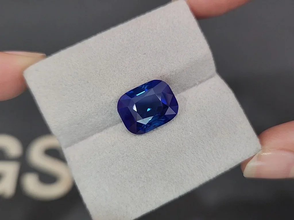 Негретый сапфир Royal Blue в огранке кушон 9,15 карата, Шри-Ланка Изображение №4