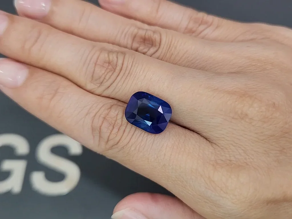 Негретый сапфир Royal Blue в огранке кушон 9,15 карата, Шри-Ланка Изображение №2