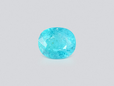 Неоново-голубой турмалин Параиба в огранке кушон 3,30 карат, Мозамбик photo