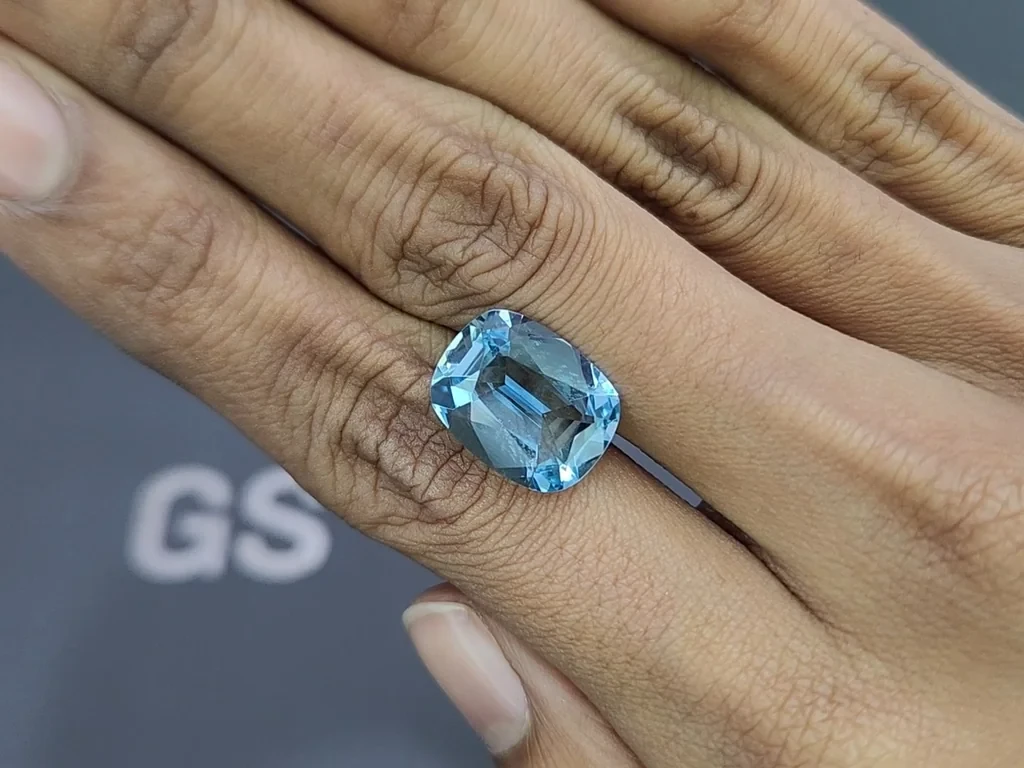 Аквамарин в огранке кушон 6,72 карат, Африка Изображение №2