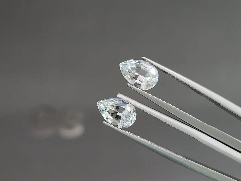 Сет аквамаринов в огранке груша 4,76 карат, Мадагаскар Изображение №4