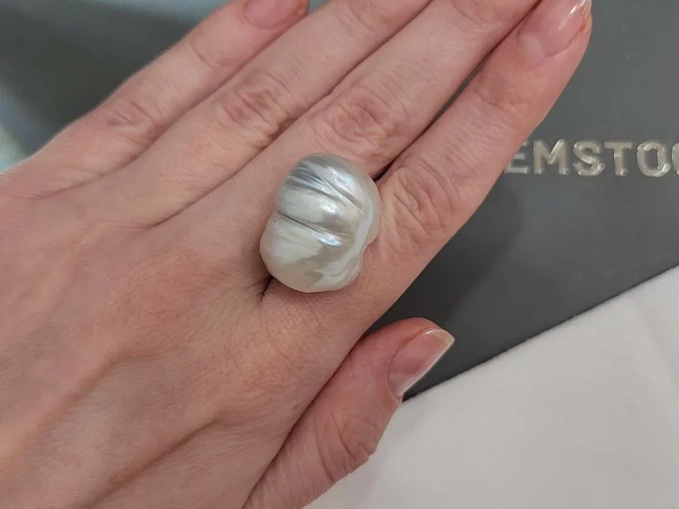 Жемчуг барочный формы Южных морей 20,8-23,8 мм Австралия  Изображение №2