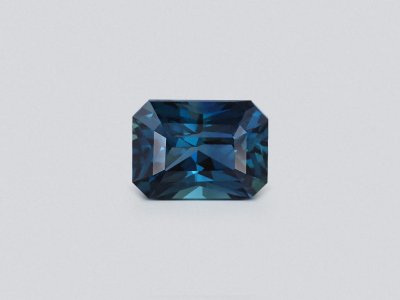 Негретый Teal сапфир в огранке радиант 1,55 карата, Мадагаскар     photo