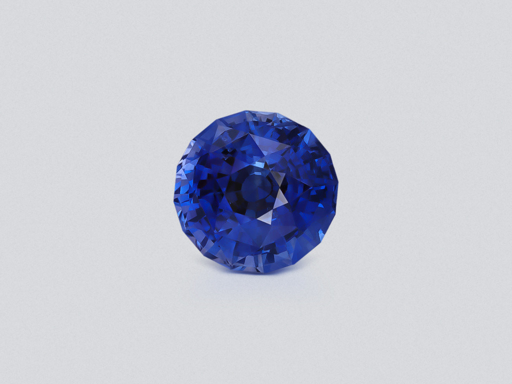 Синий сапфир Cornflower Blue в огранке круг 4,14 карат, Шри-Ланка Изображение №1